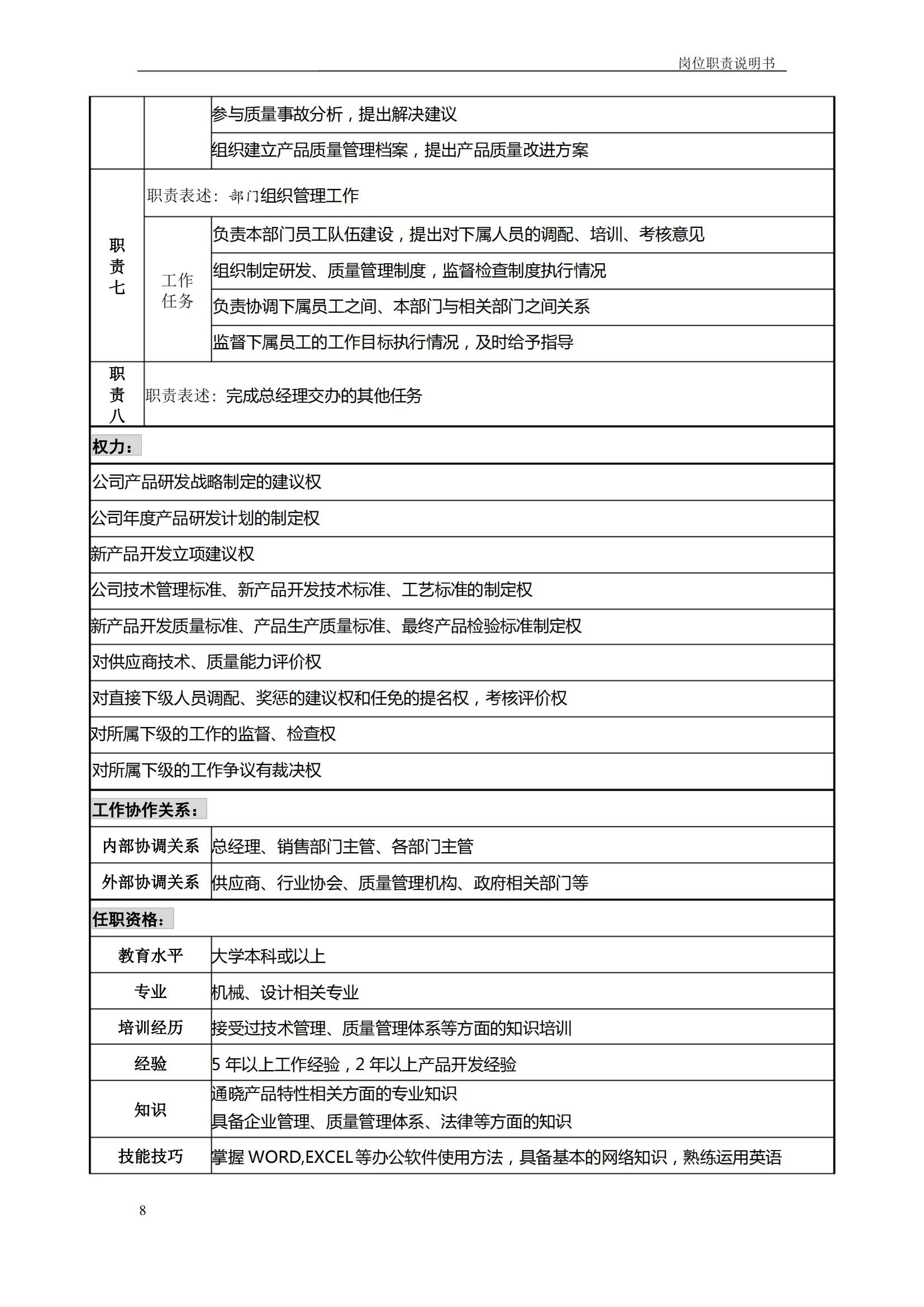 岗位职责说明书完整版书籍,岗位说明书编写的完整流程