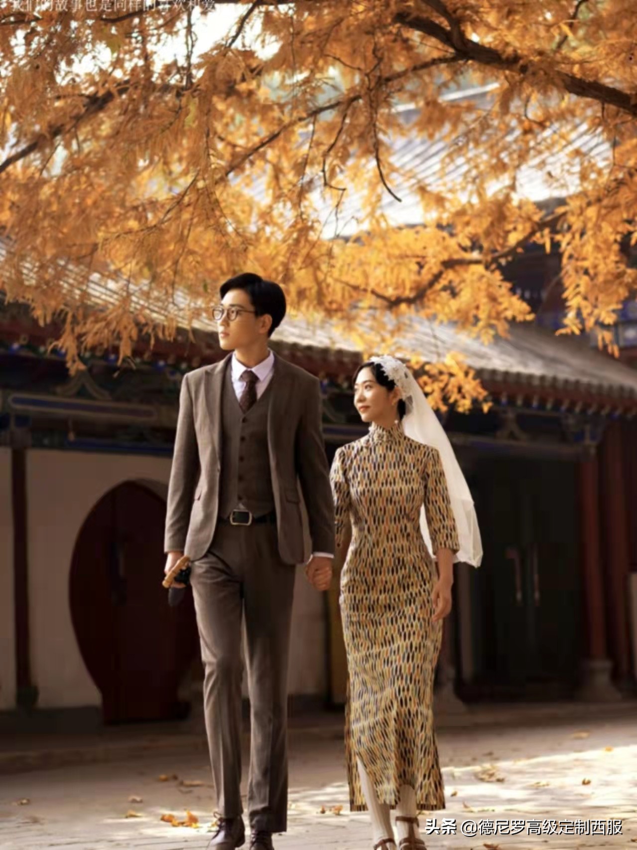 拍婚纱照的时候给你推荐西装,拍婚纱照送的定制西服套路