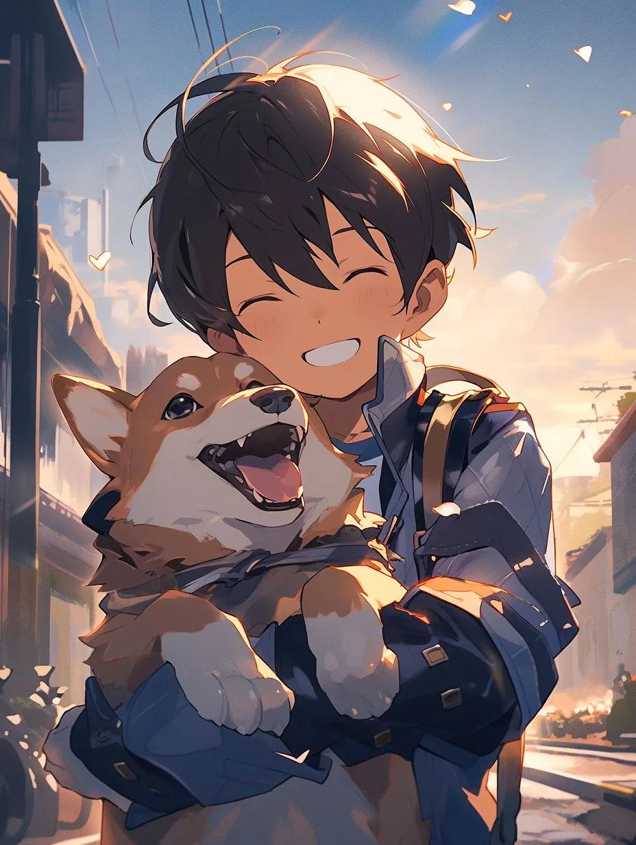 可爱头像男生宠物狗狗,三个小狗狗的头像