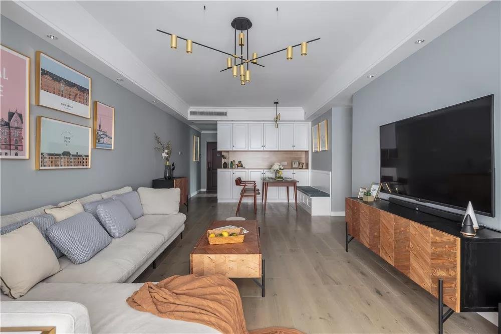 卧室无柜子设计北欧风,房间布置简约北欧风上下铺