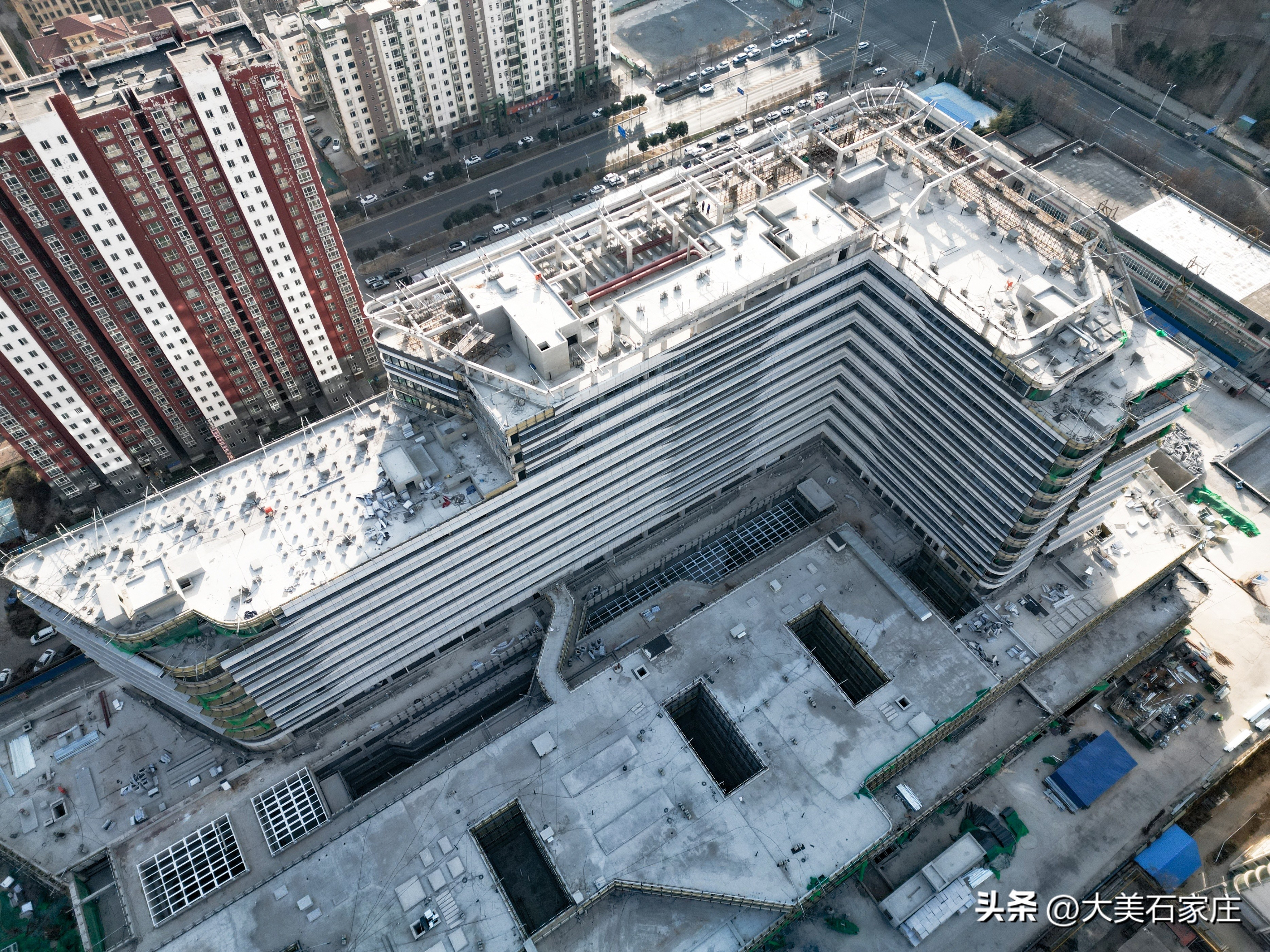 河北医科大学第四医院东院医疗综合楼项目航拍