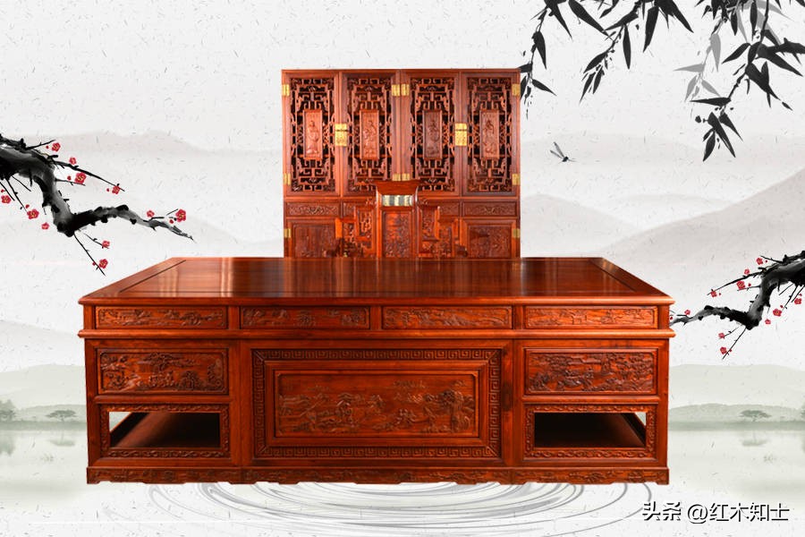 红木办公桌摆放的五宜与五忌,办公室桌子风水摆设要注意什么