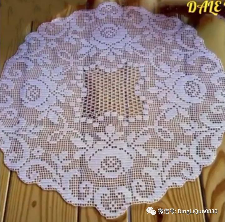 针织桌布图案大全图解,编织桌布图案花边