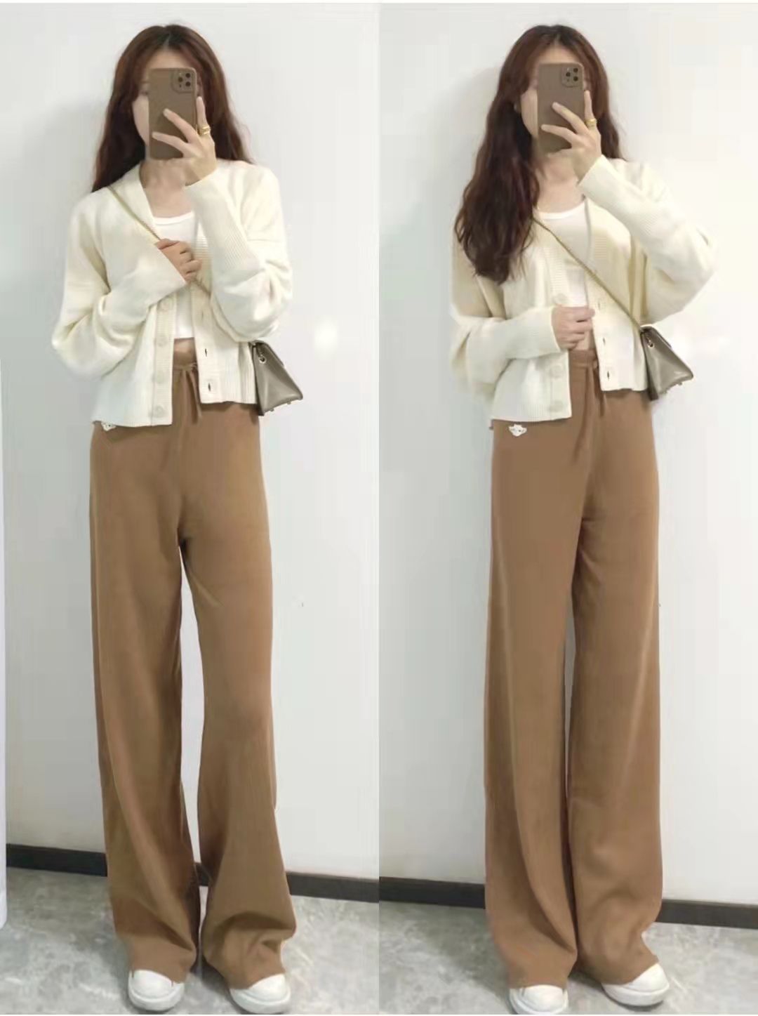 白色牛仔裤配什么颜色针织开衫,针织开衫白色和黑色哪个好看