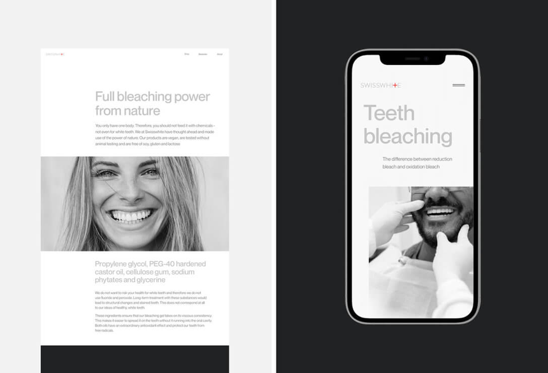 「MHD°妙合分享」独特的牙齿美白,SWISSWHITE医药品牌设计欣赏
