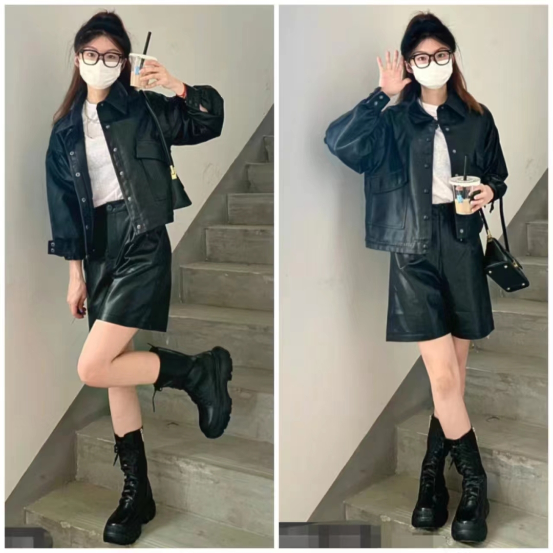 马丁靴的正确搭配图秋冬,穿长腿马丁靴配什么裤子好看