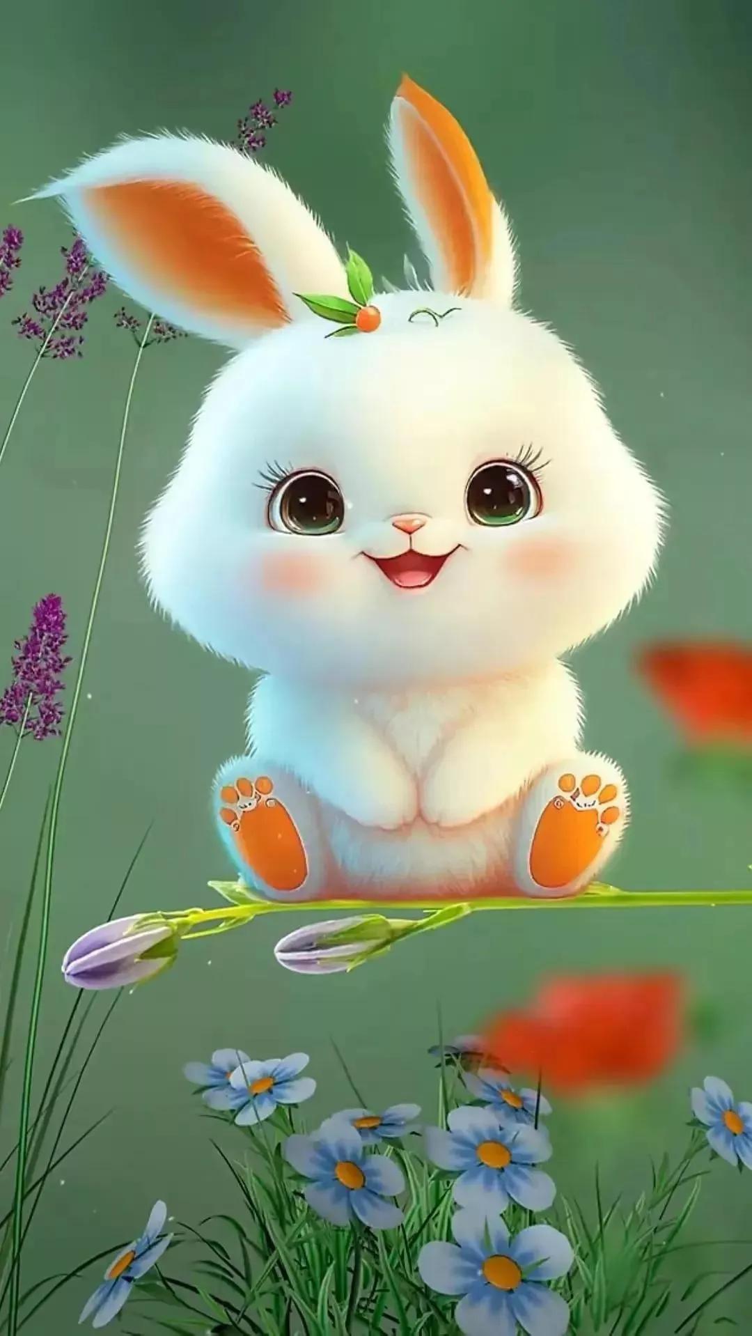 兔兔美美的照片,甜美可爱兔美美