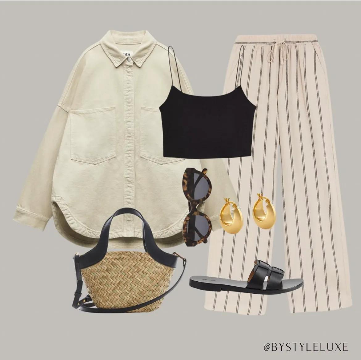 黑白竖条纹裤的最佳搭配秋冬,条纹裤的九分裤最佳搭配