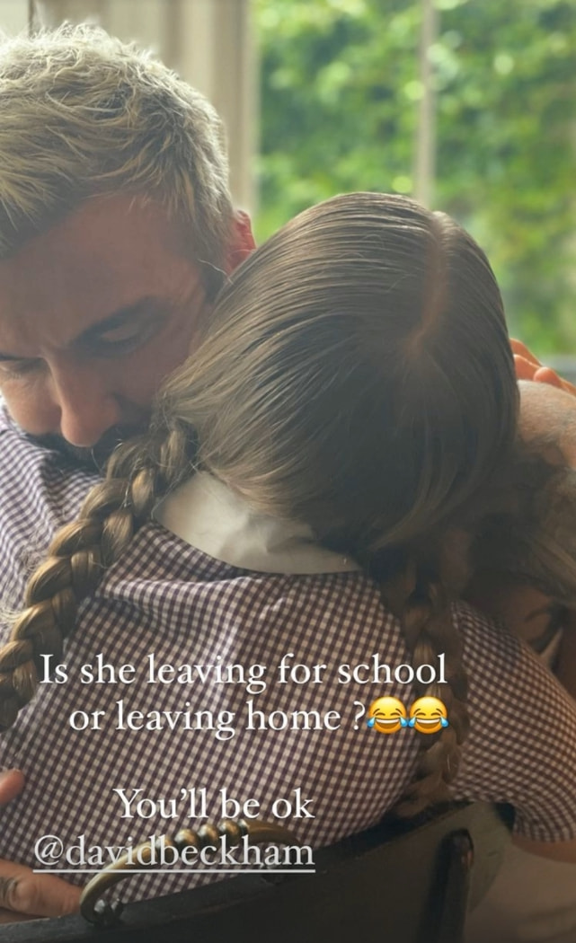 贝克汉姆小七5岁照片,贝克汉姆回应和女儿小七亲吻风波