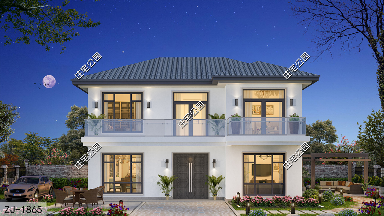 农村高层复式别墅装修带旋转楼梯,农村最火旋转楼梯别墅