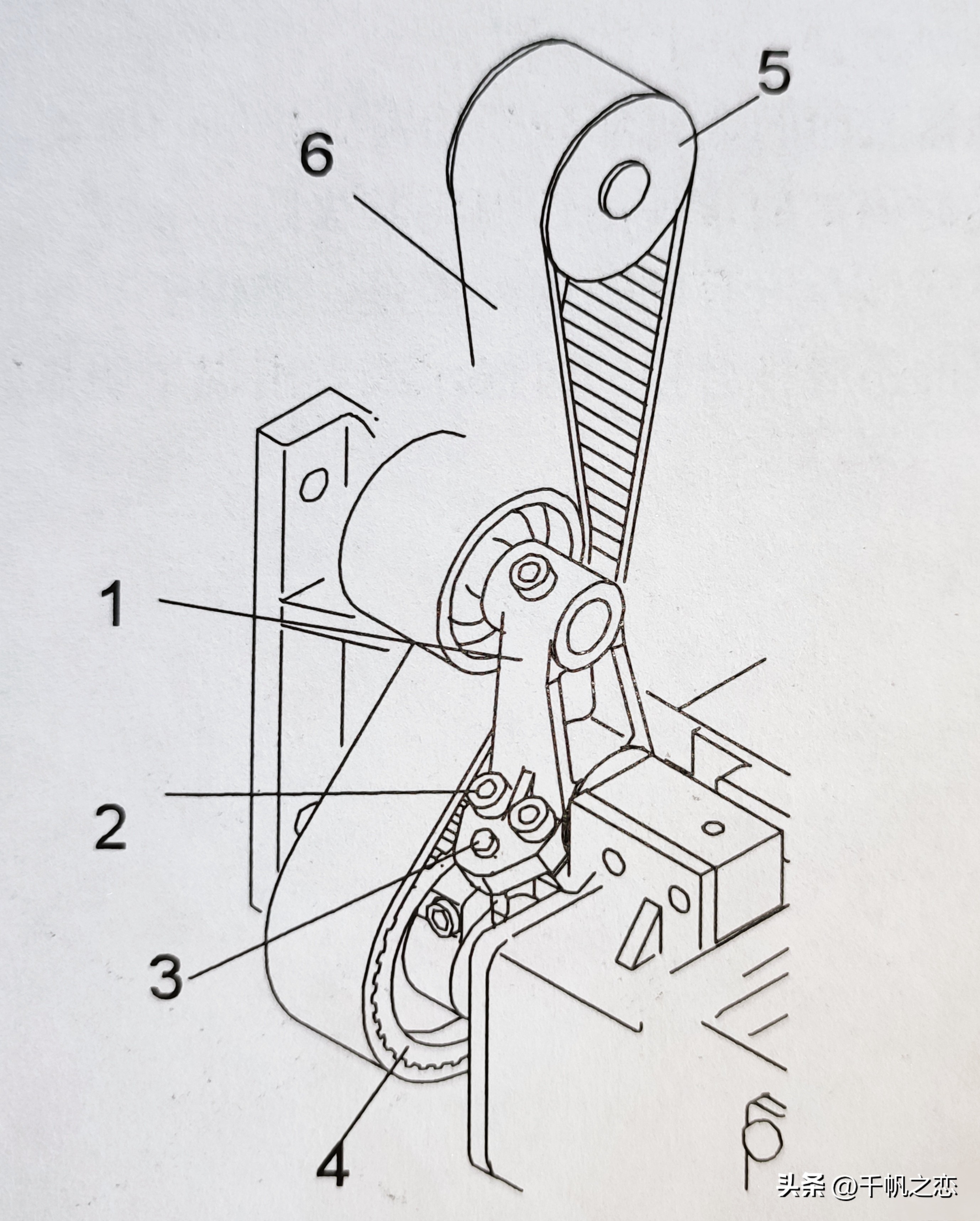 NO.0299日本津田驹喷气织机:ZCM3S开口→同步皮带的更换