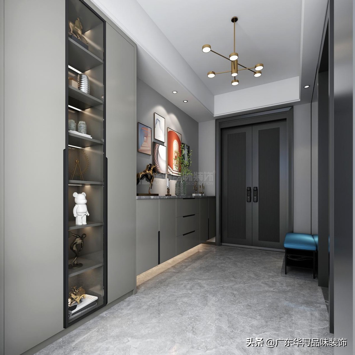 116平红色地板现代轻奢装修风格,140平轻奢木地板装修风格