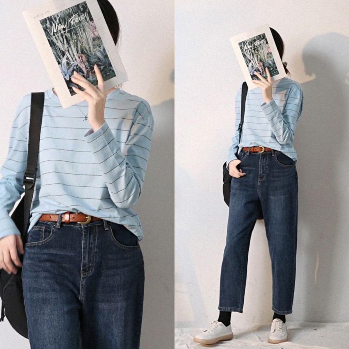 宽松打底衫外穿个性穿法,流行打底衫穿法