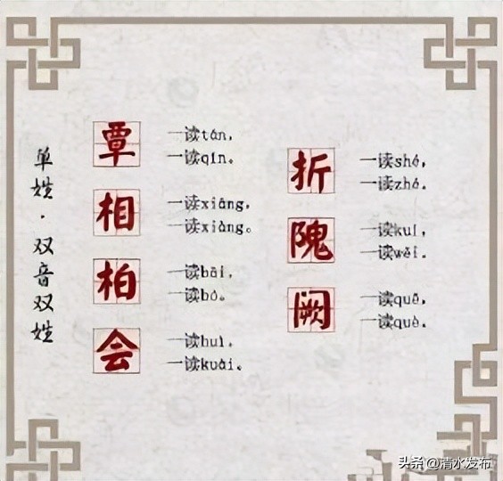 你能看懂几个姓,有哪些你想不到的姓