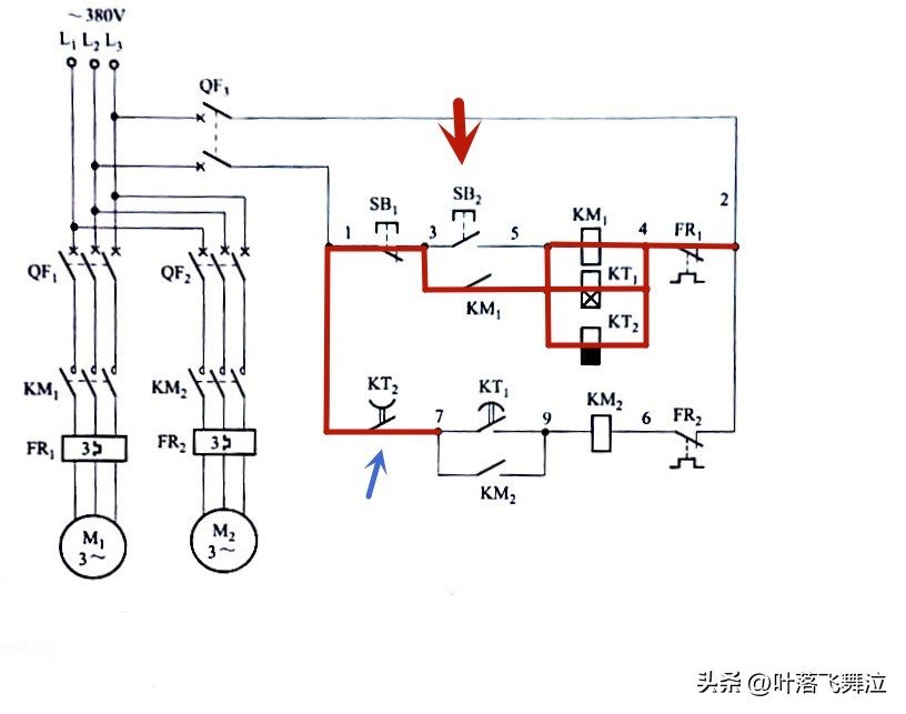 时间继电器顺序控制正反转,时间继电器控制顺序启动电路