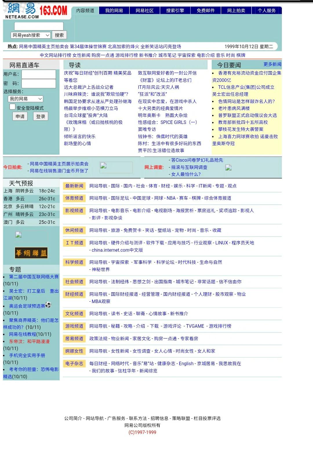 20年前的门户网站,中国20年前的照片