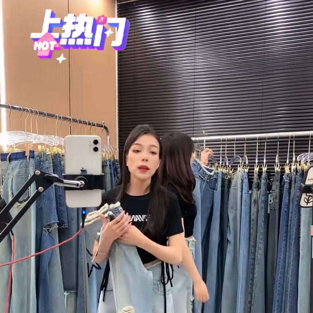 小个子牛仔窄版直筒阔腿裤夏季,高腰窄版直筒阔腿裤夏季