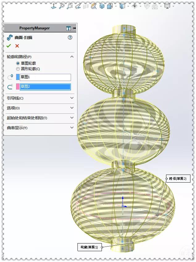 灯笼solidworks,solidworks怎么画灯笼模型