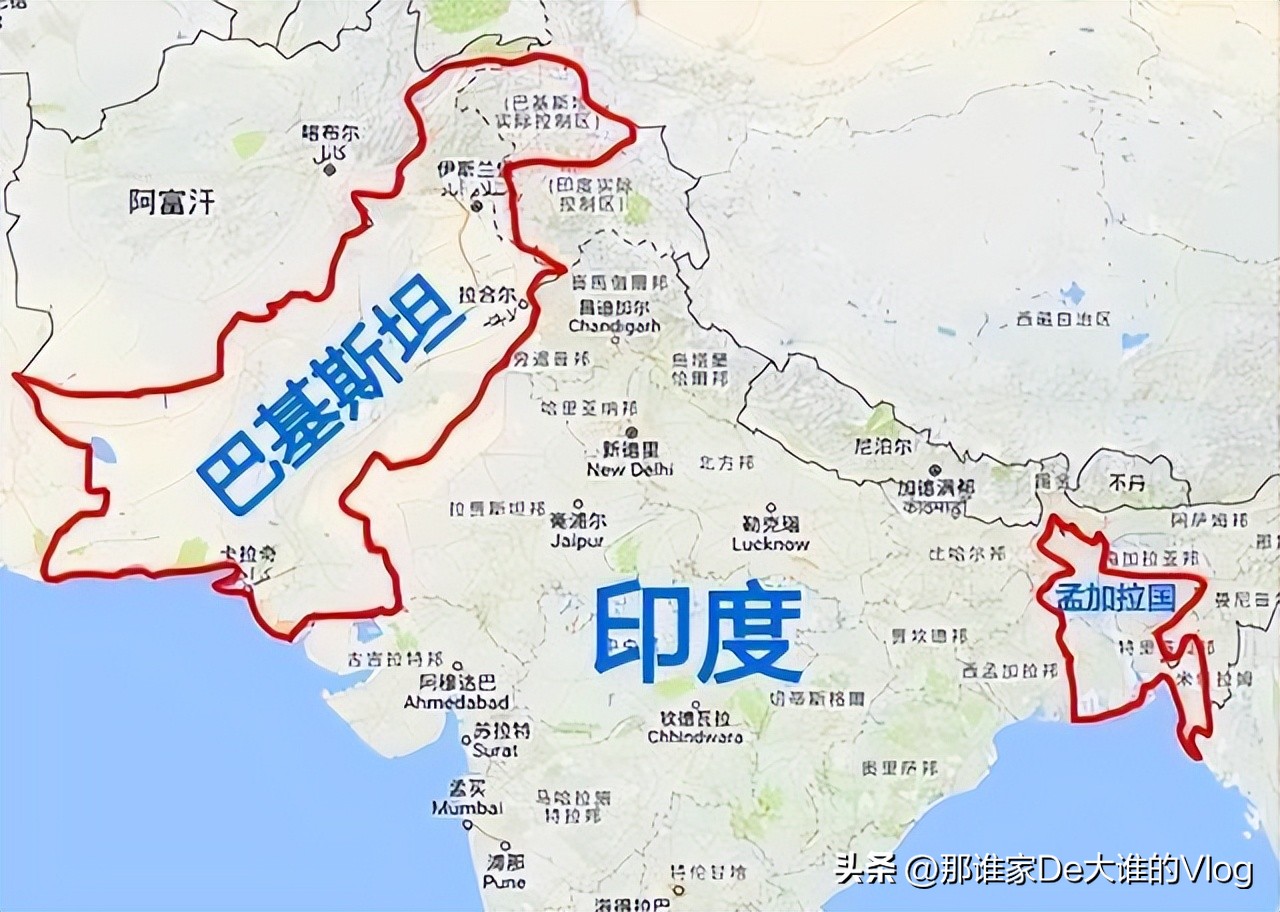 巴基斯坦和印度领土争端结果,印度和巴基斯坦和中国的边界
