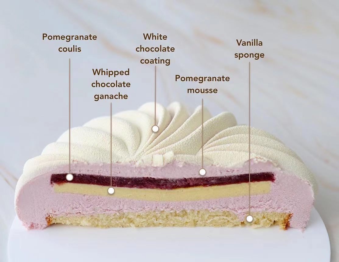 蛋糕切面,蛋糕两层夹心切面图片