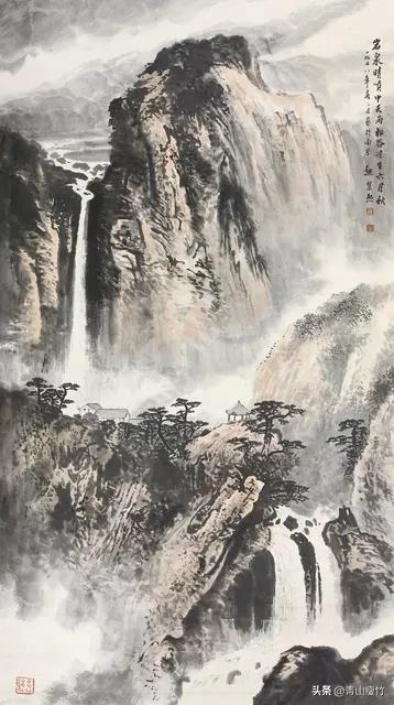 集名家精品山水画70幅欣赏,陈学良山水画精品欣赏40幅