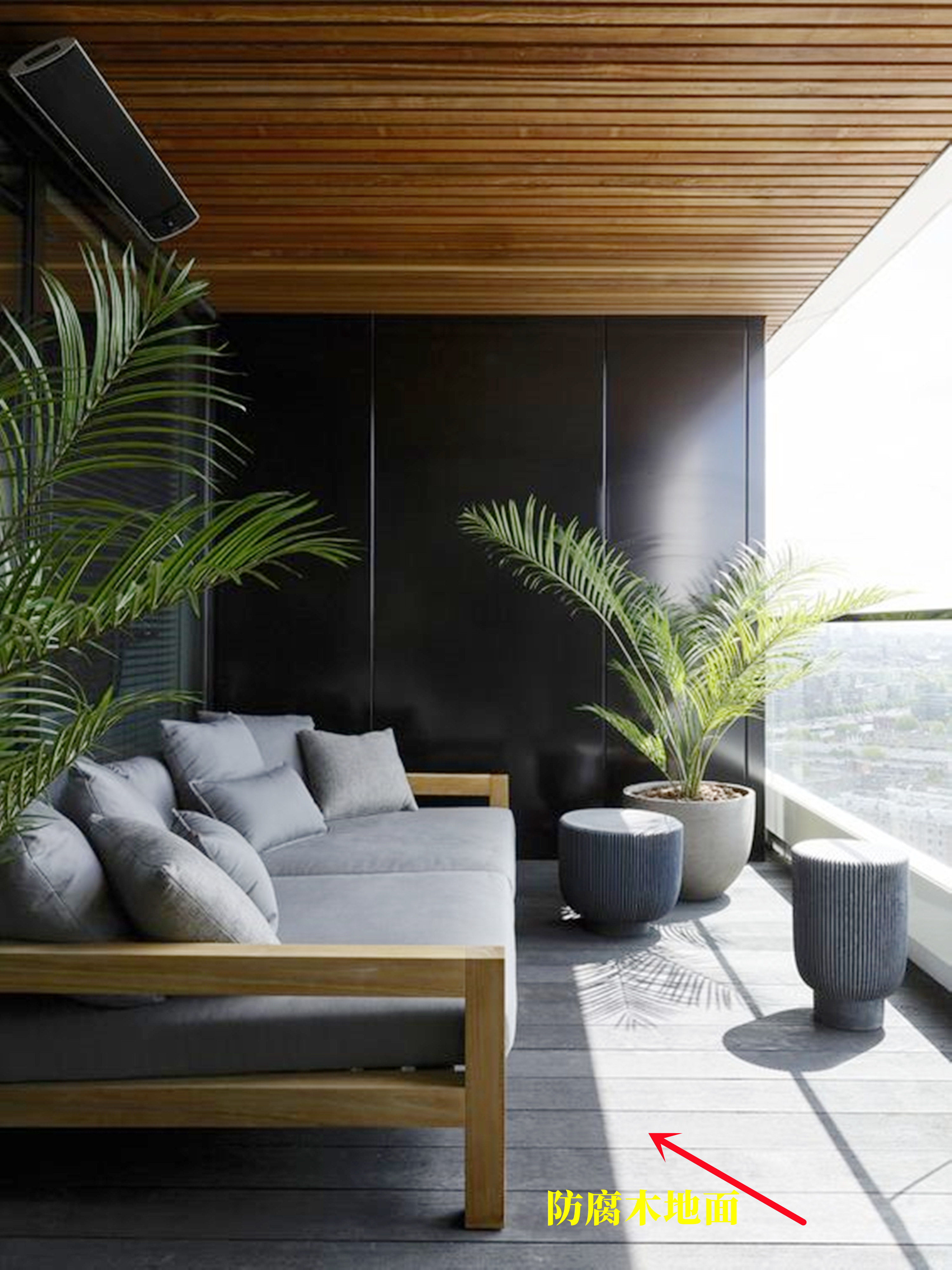 阳台桑拿板吊顶阴阳角怎么做,阳台天花板桑拿板吊顶图片