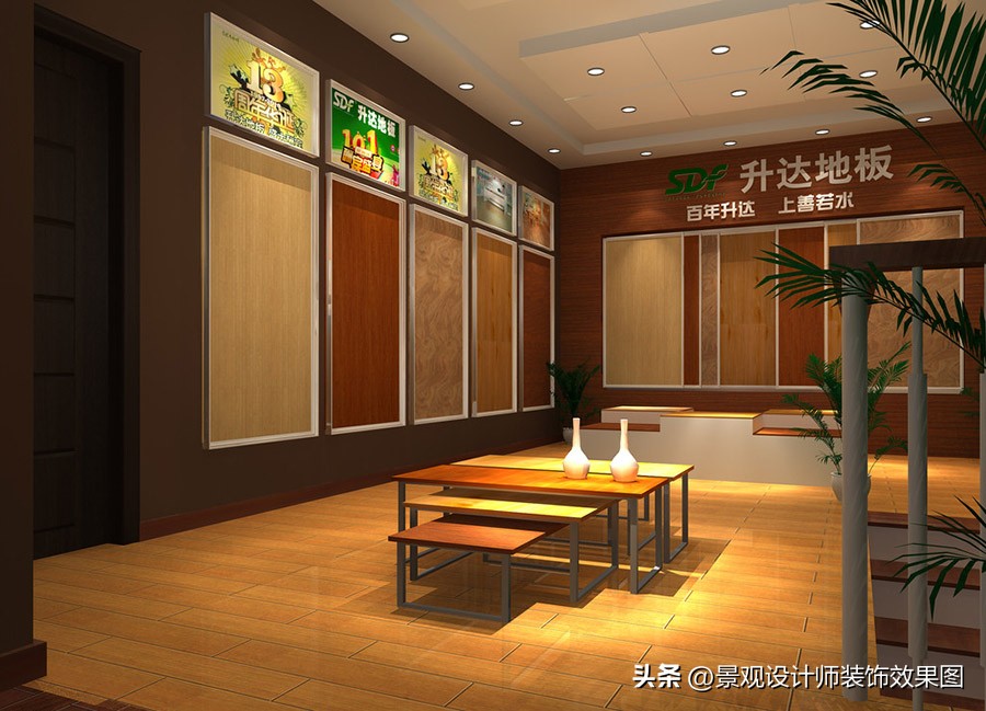 木地板店设计效果图大全集,品牌地板专卖店设计效果图大全