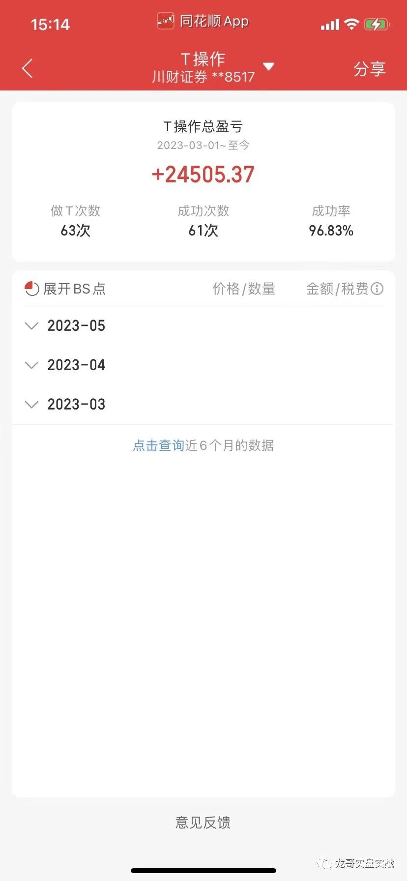 2023年5月12亏损但依然是我节奏，T收益715丢人，融资账户开始移