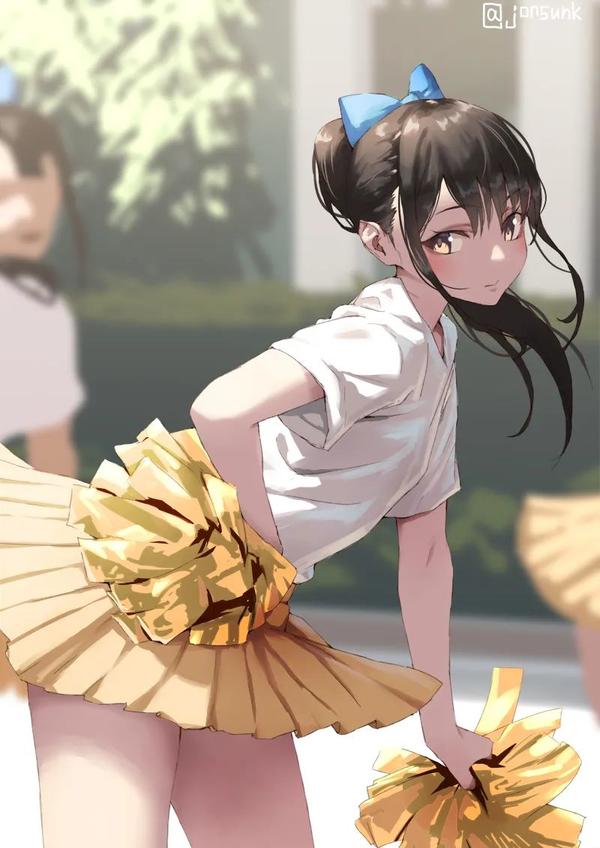 啦啦队员可爱小图,啦啦队员二次元图片