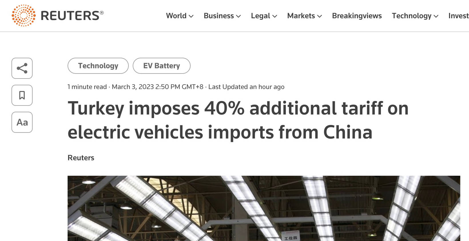 中国对汽车的关税,中国加征40%的电动汽车关税