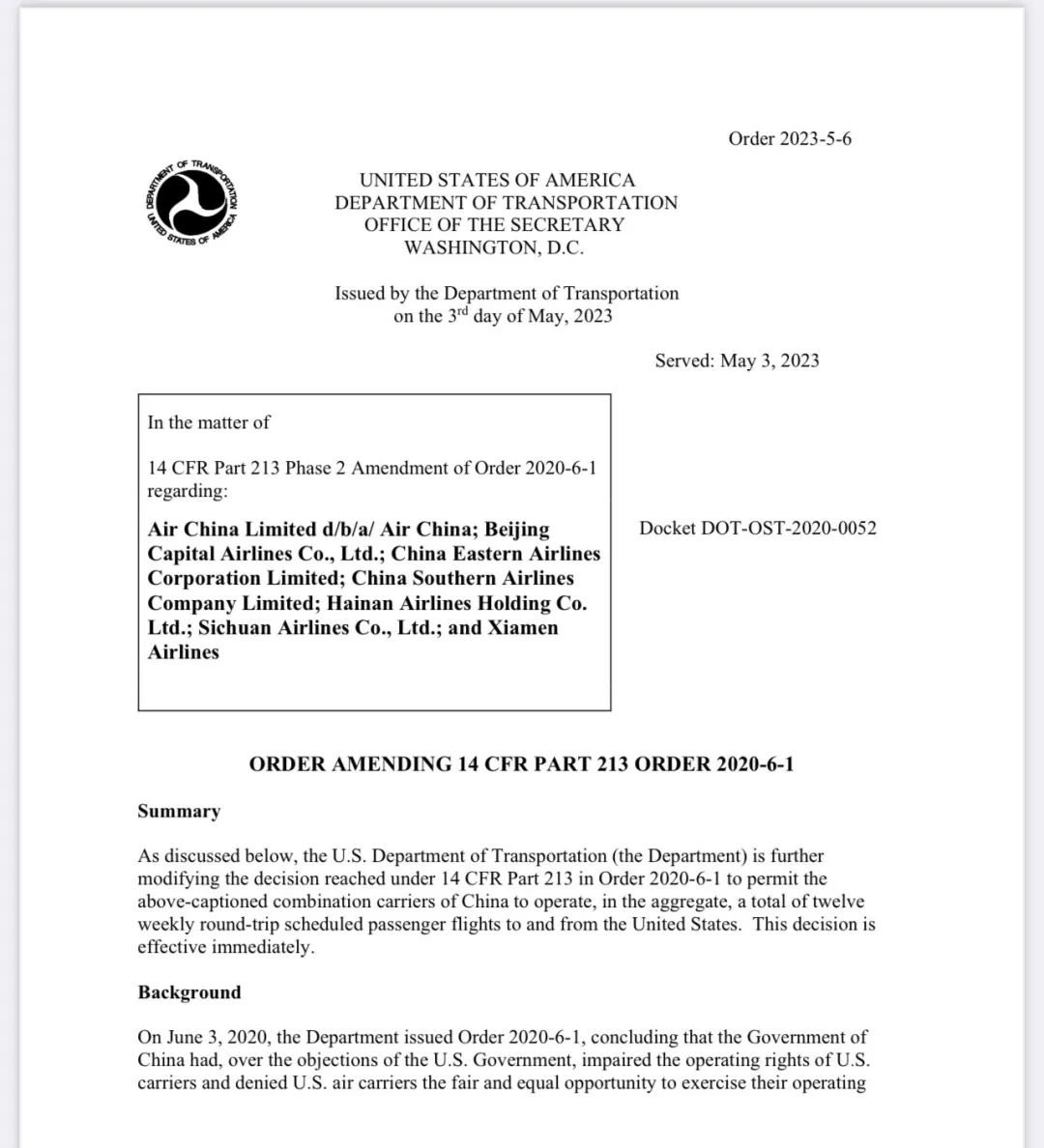 2019中美航班每周次数,中美航班增加一倍