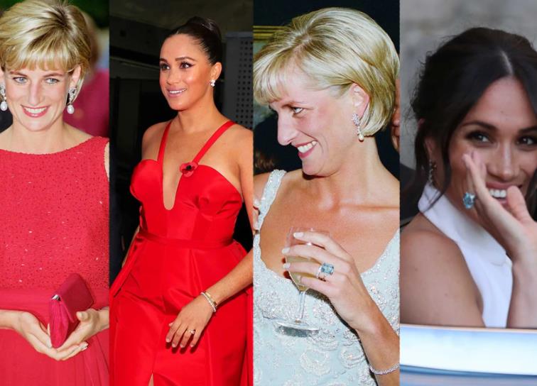 梅根凯特皇室造型,梅根黄金首饰