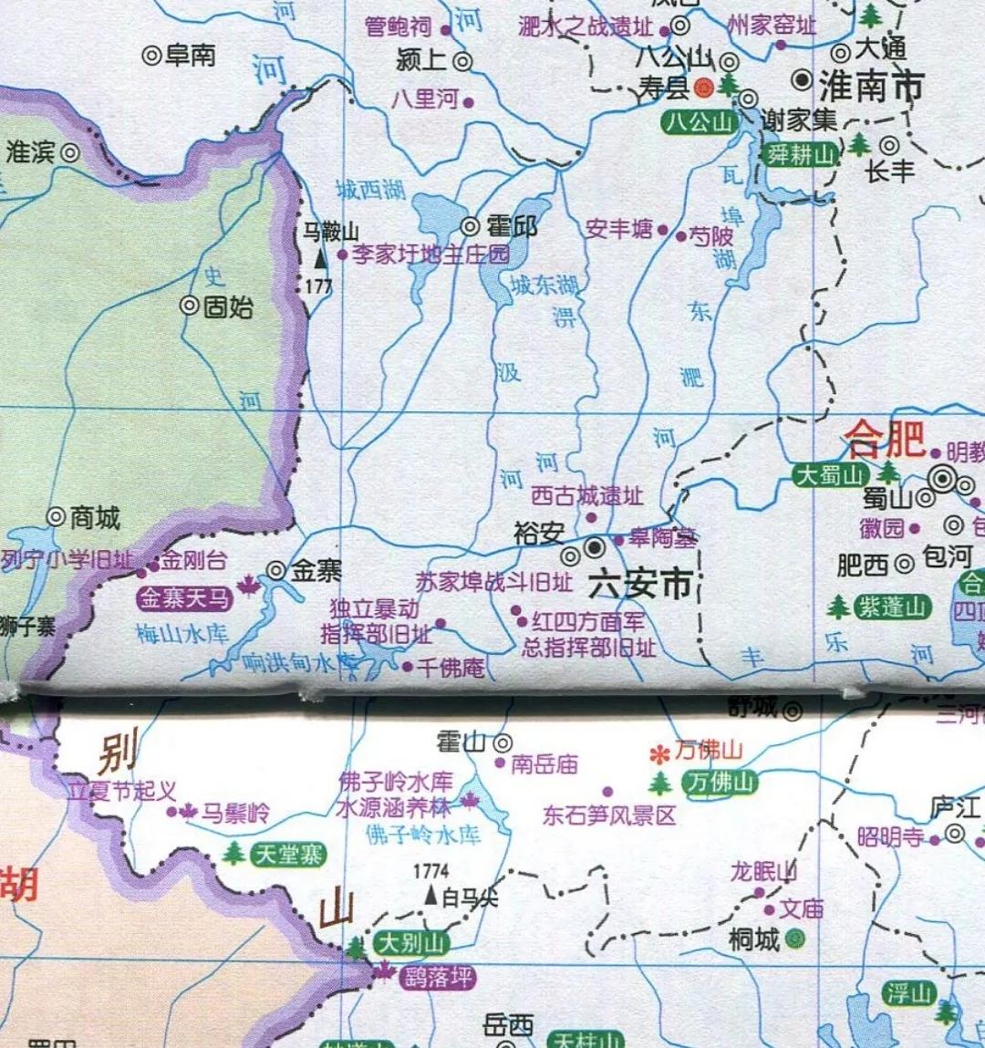 六安市自驾旅游景点地图图片高清,六安旅游地图手绘