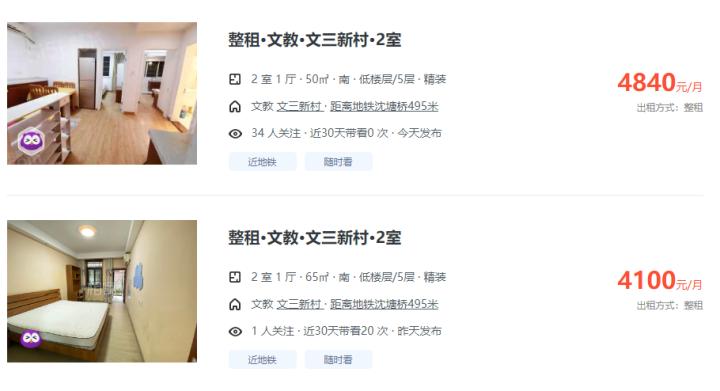 杭州一般3线城市房租多少钱,2024年杭州租房价格会涨还是会降