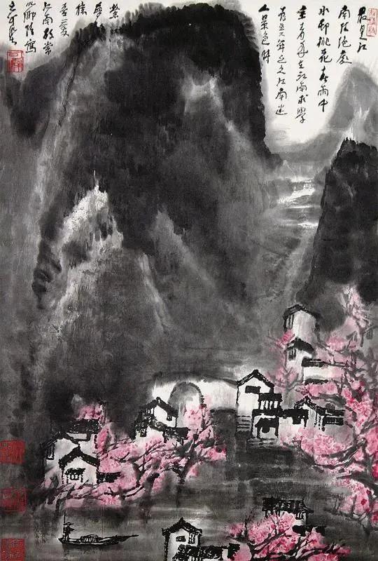 杏花春雨江南画赏析,鉴赏山水画诗词