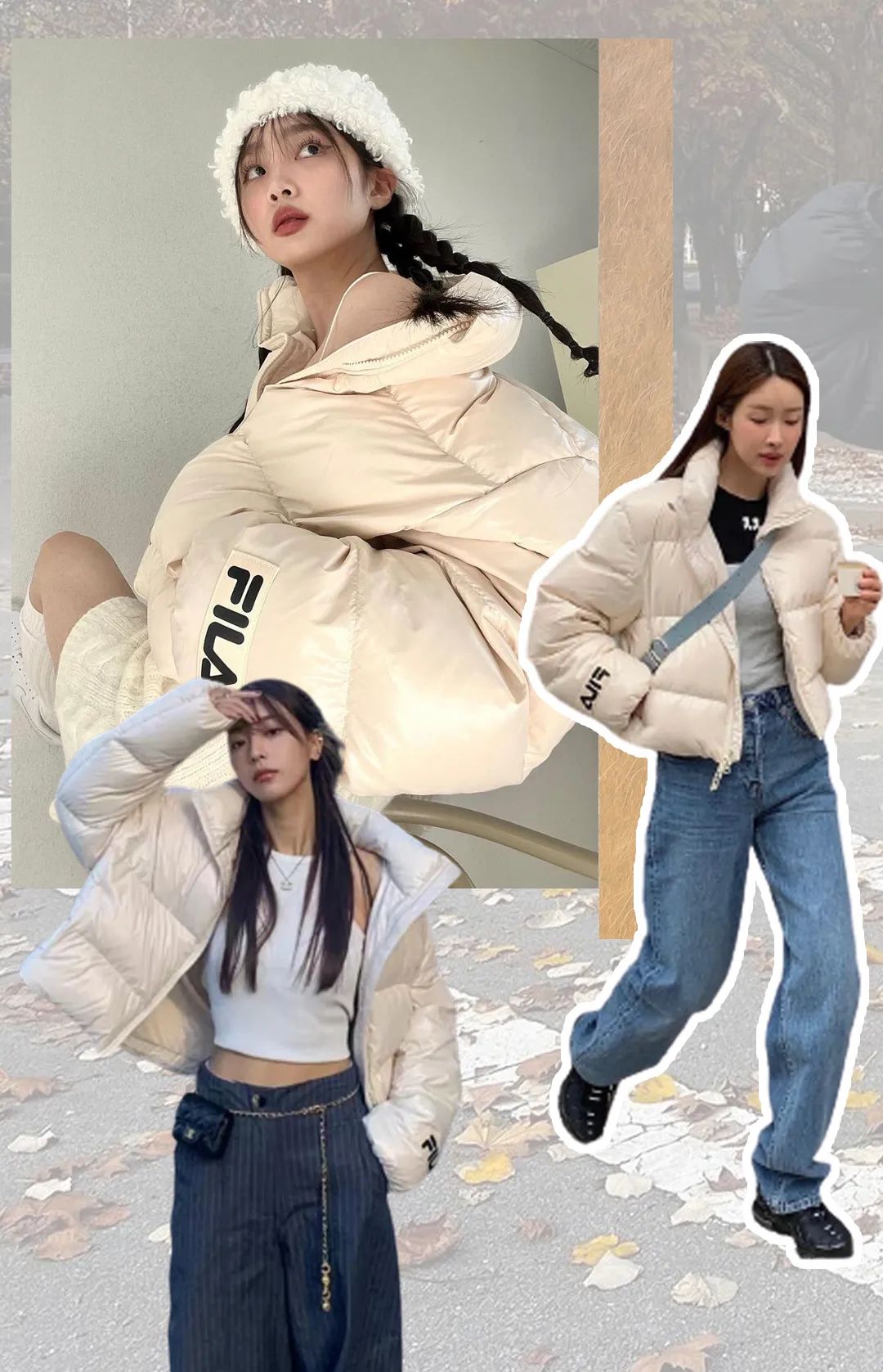 白色长款羽绒服韩系裙子穿搭,今年流行穿搭羽绒服加什么靴子