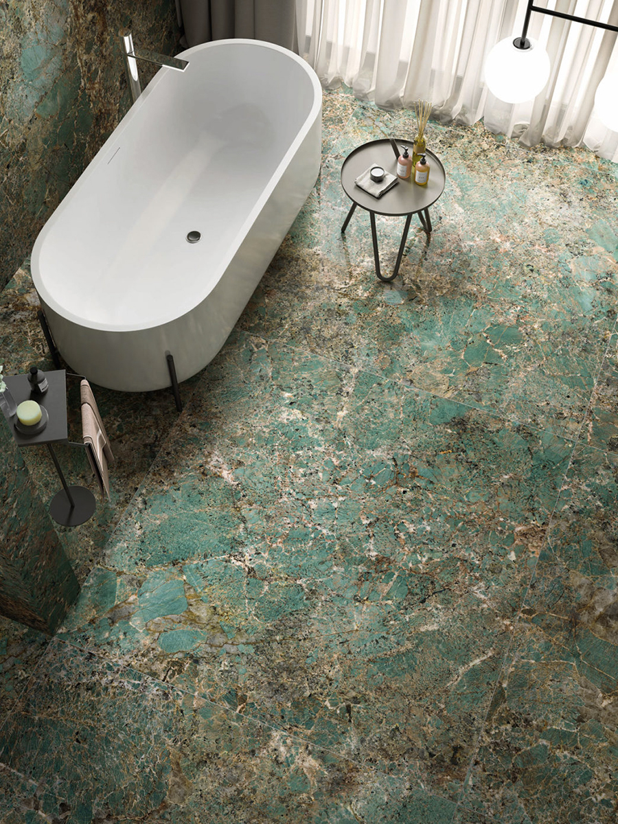 装修大理石砖怎么选择,卫生间地面铺贴600*1200的岩板