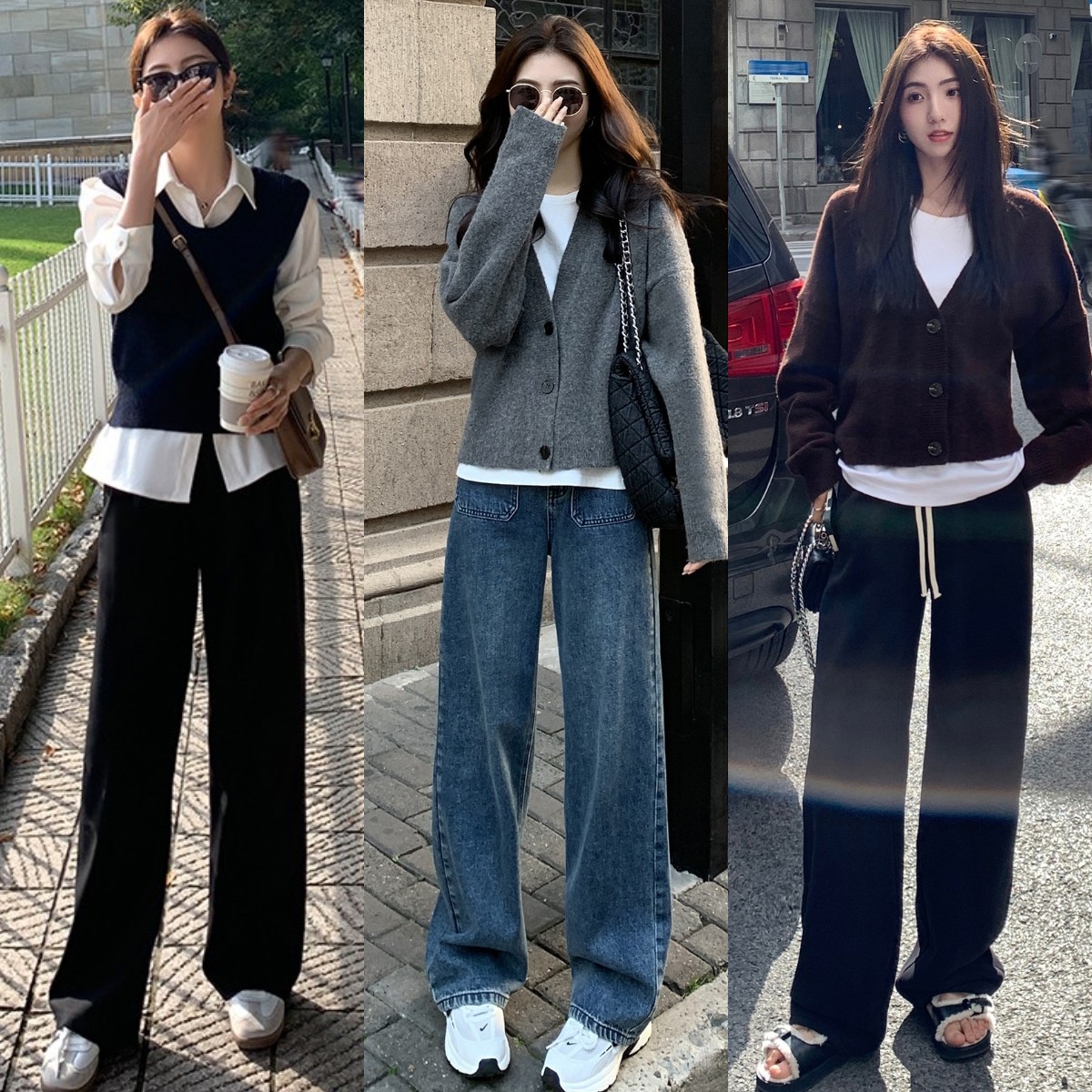 今年流行上短下长穿衣风格,短上衣阔腿裤怎么穿好看