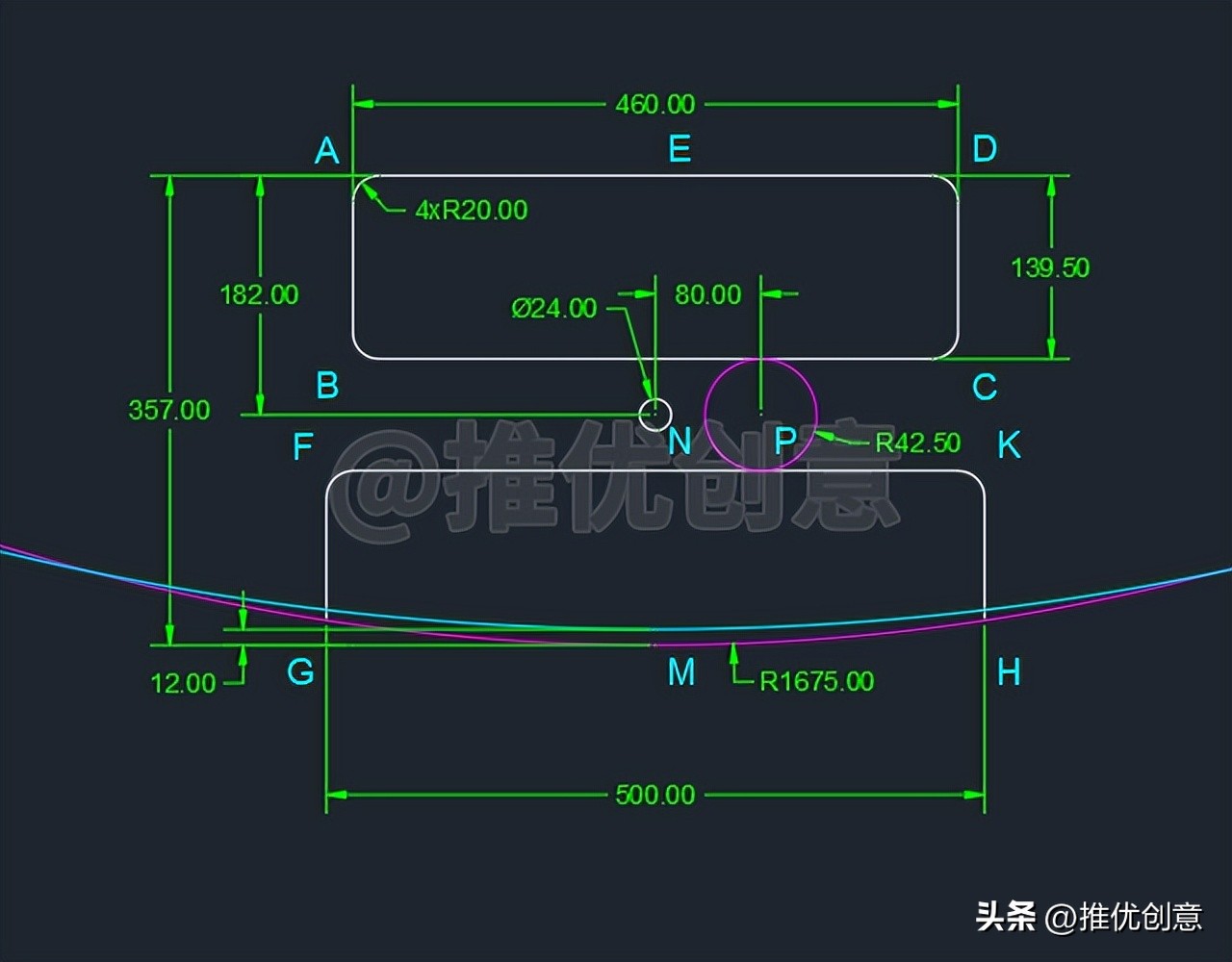 无需辅助线，使用各种高效定位技巧绘图cad教学cad画图CAD练习题