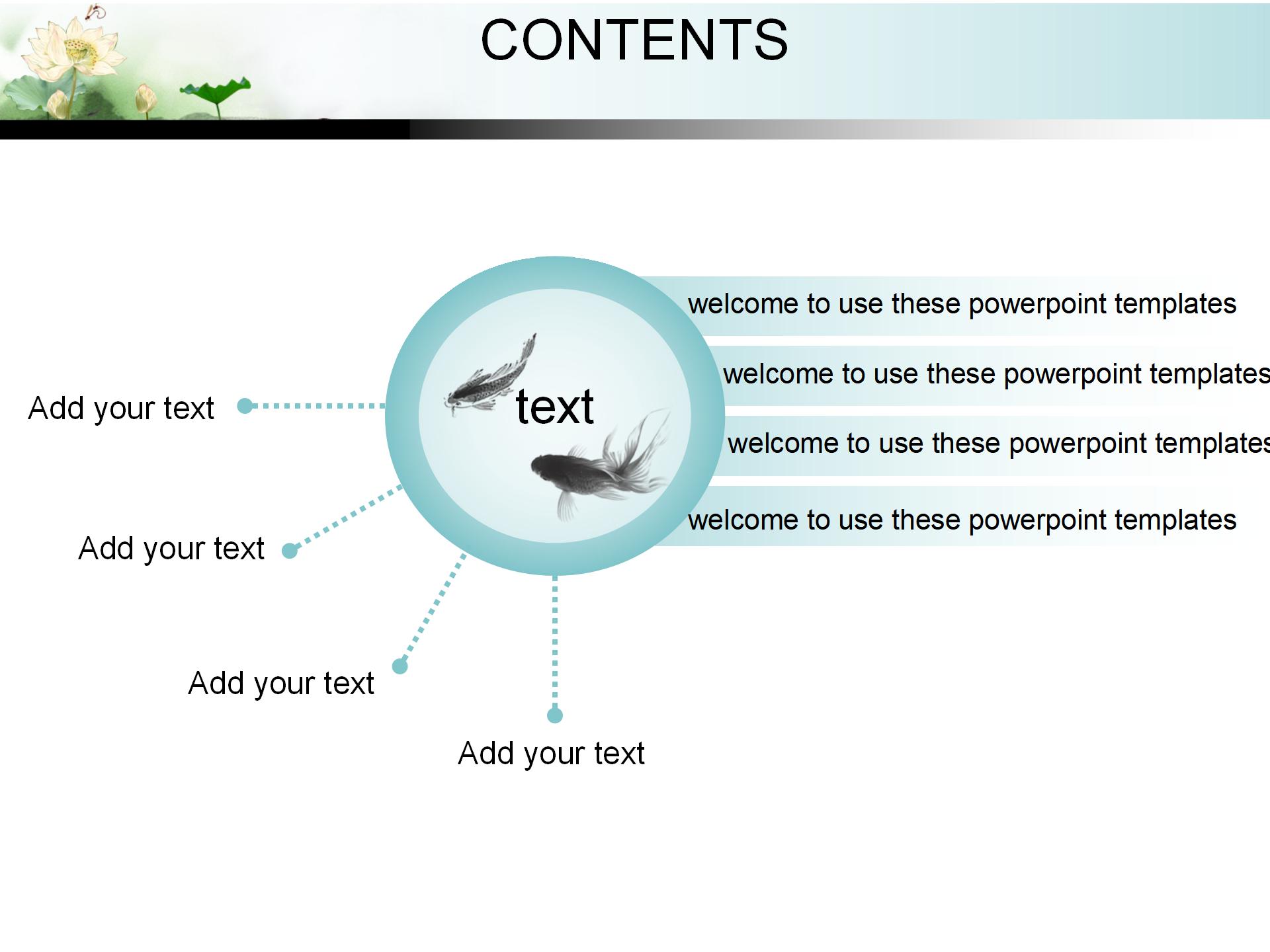 最美中国风PPT模板：荷花中国意境熏陶，适合各教师（18）