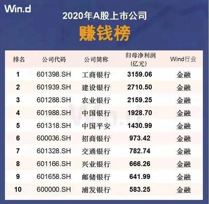 2021年以后最近最赚钱的企业,2022最赚钱的100家企业