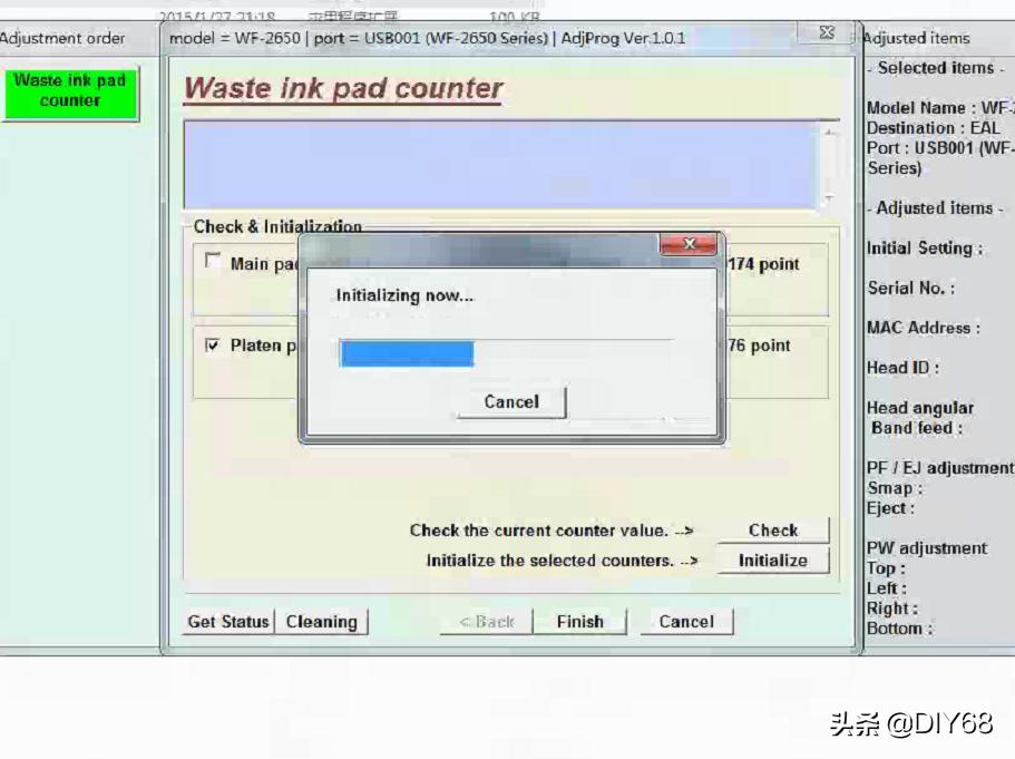 爱普生wf2750废墨仓更换,爱普生l1800废墨收集垫清零
