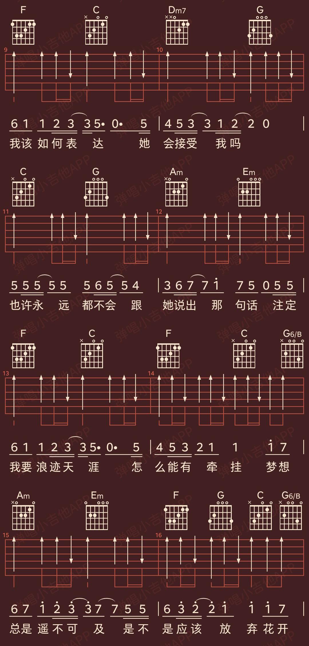 老男孩吉他谱单音谱,筷子兄弟老男孩吉他谱txt