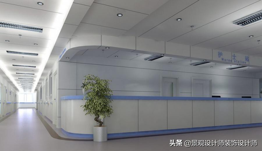 护士站背景墙分隔设计,护士站治疗室设计布局效果图