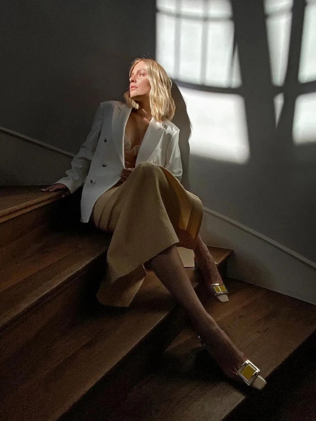 大码西装套装裙冬港风,时髦精蓄力款西装裙