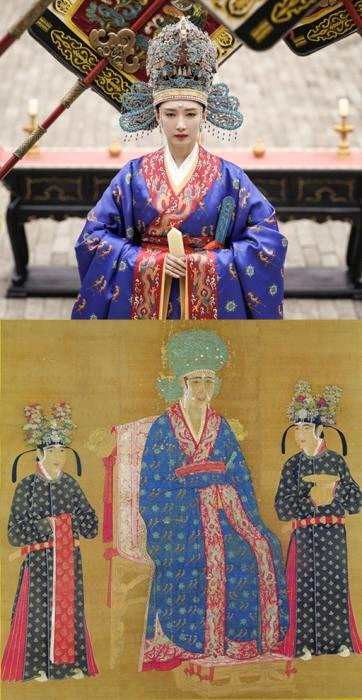 唐朝婚服凤冠霞帔还原图,唐朝时期婚服