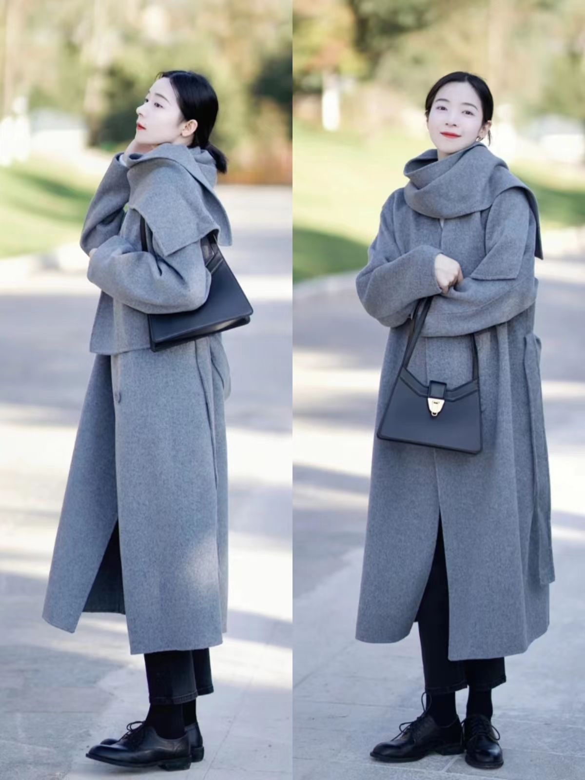 长款羽绒服大衣穿搭高级感,羽绒服大衣内搭中长保暖