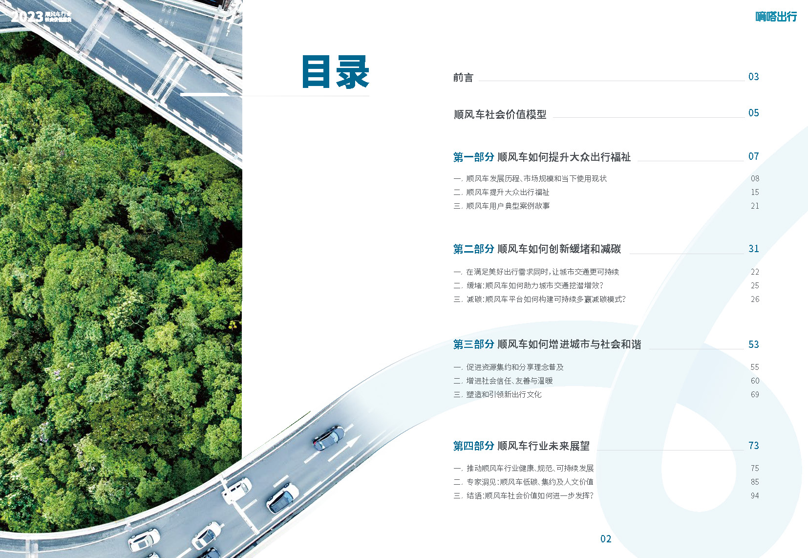 2023顺风车行业社会价值报告-49页附*载下**