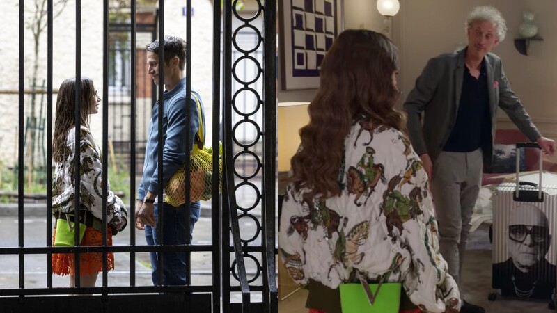 《艾蜜莉在巴黎2》Emily爱包盘点粉橘编织呼应渡假轻松氛围