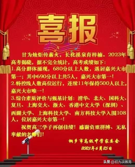 杭二中学高考喜报2022考生人数,浙江杭二中学2021高考成绩